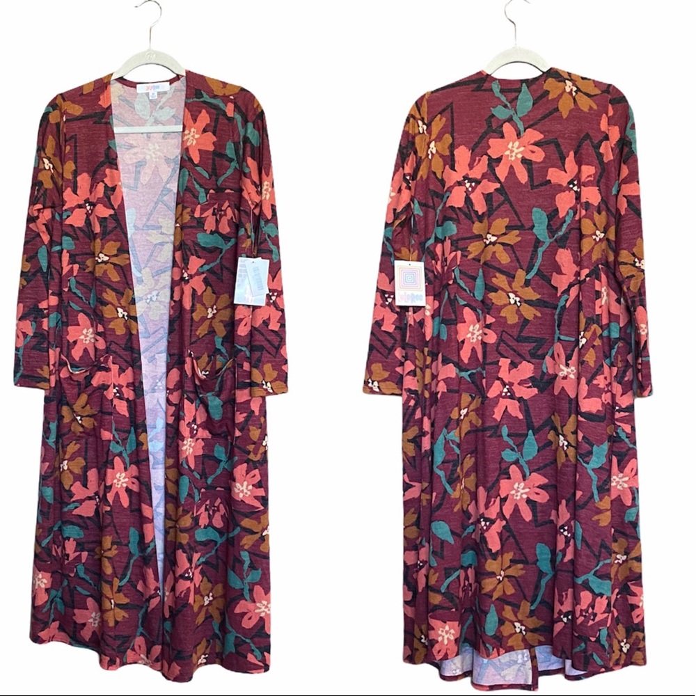 LuLaRoe SARAH Cardigan Sweater Duster Floral